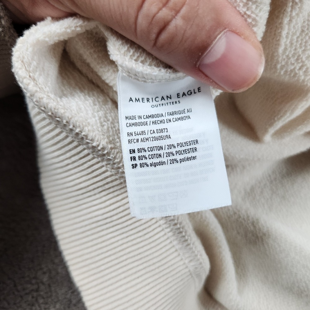 American Eagle Oversized Drop-Shoulder Hoodie Womens Size M Medium Raw Hem - Picture 9 of 11